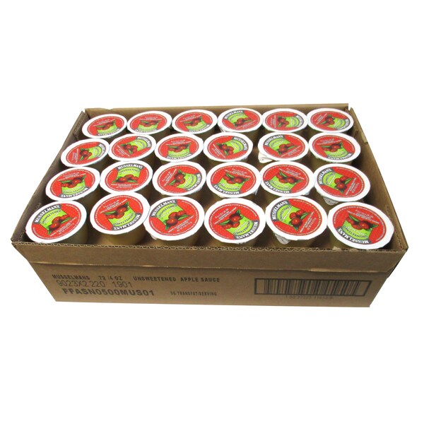 Musselman's Unsweetened Applesauce Cups 4 Oz., PK72